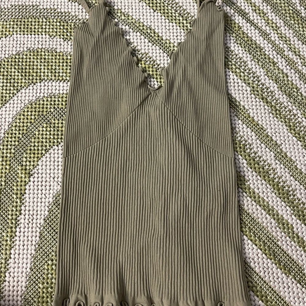 free people green tank top